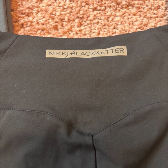 Gymshark x Nikki Blackketter Size Small S Black And Gray Cross Front Leggings - Picture 4 of 6